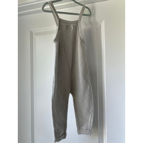 Organic Little Planet Beige Overalls Size 24 Months EUC - Picture 2 of 3